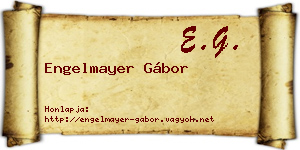 Engelmayer Gábor névjegykártya