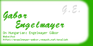 gabor engelmayer business card